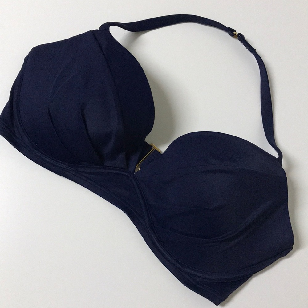 VS Navy Blue Halter/bikini top 36D